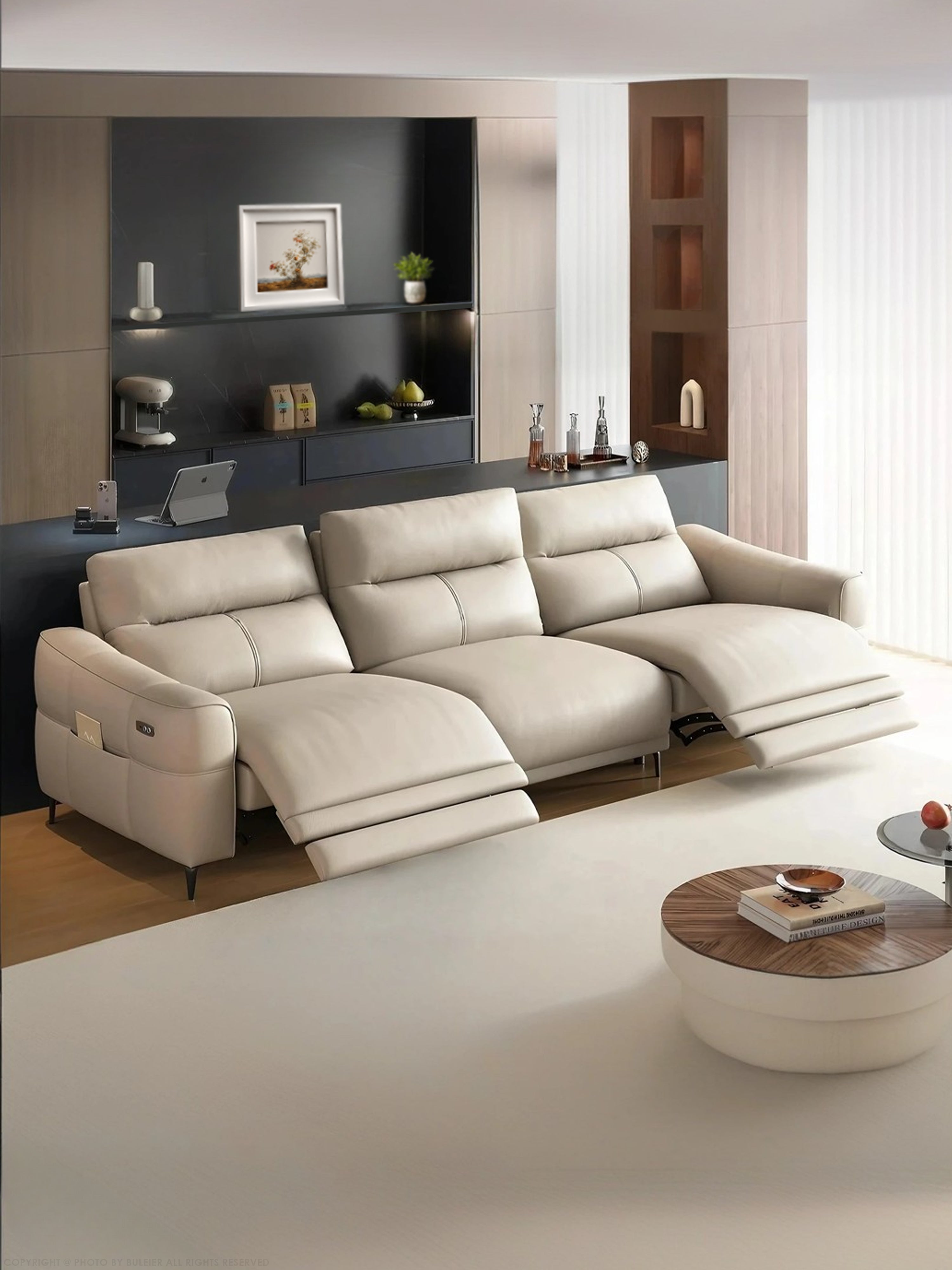 Abigail Electric Recliner Leather Sofa