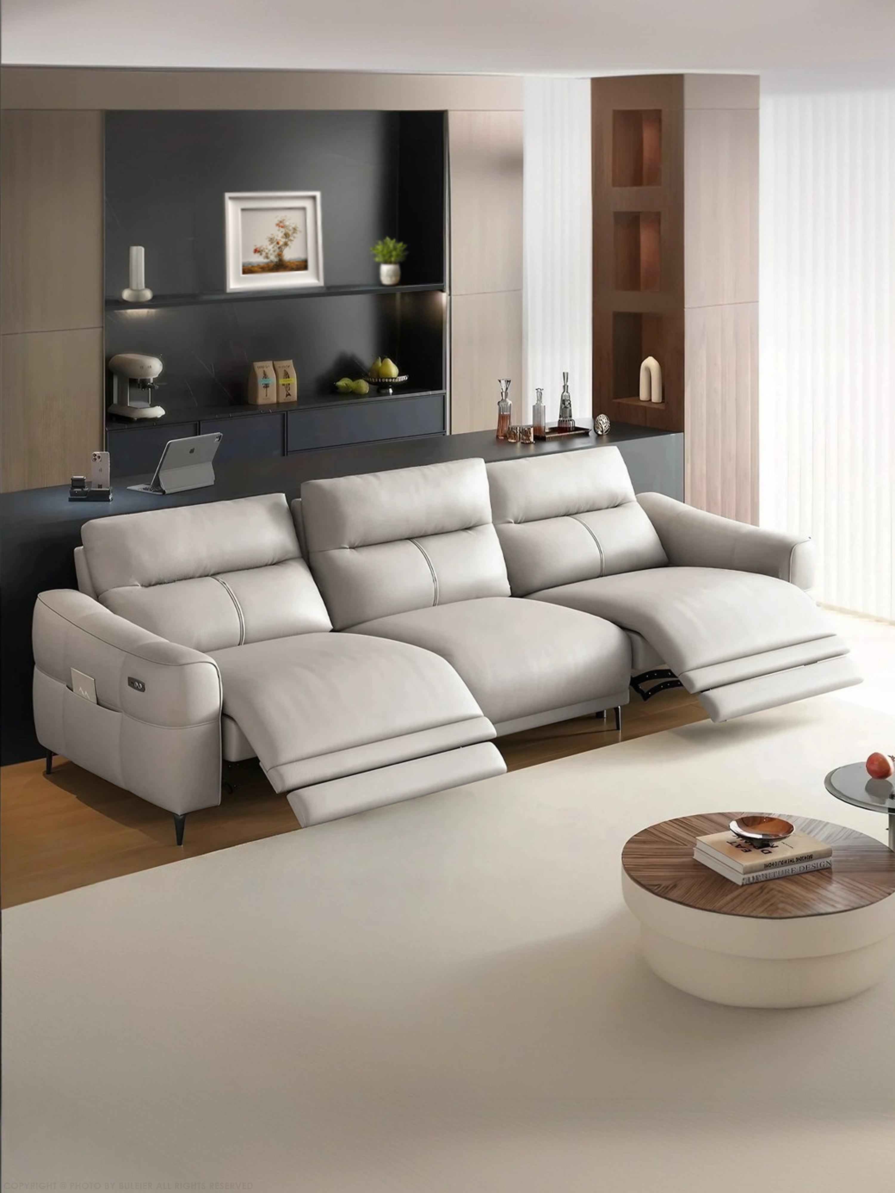 Abigail Electric Recliner Leather Sofa