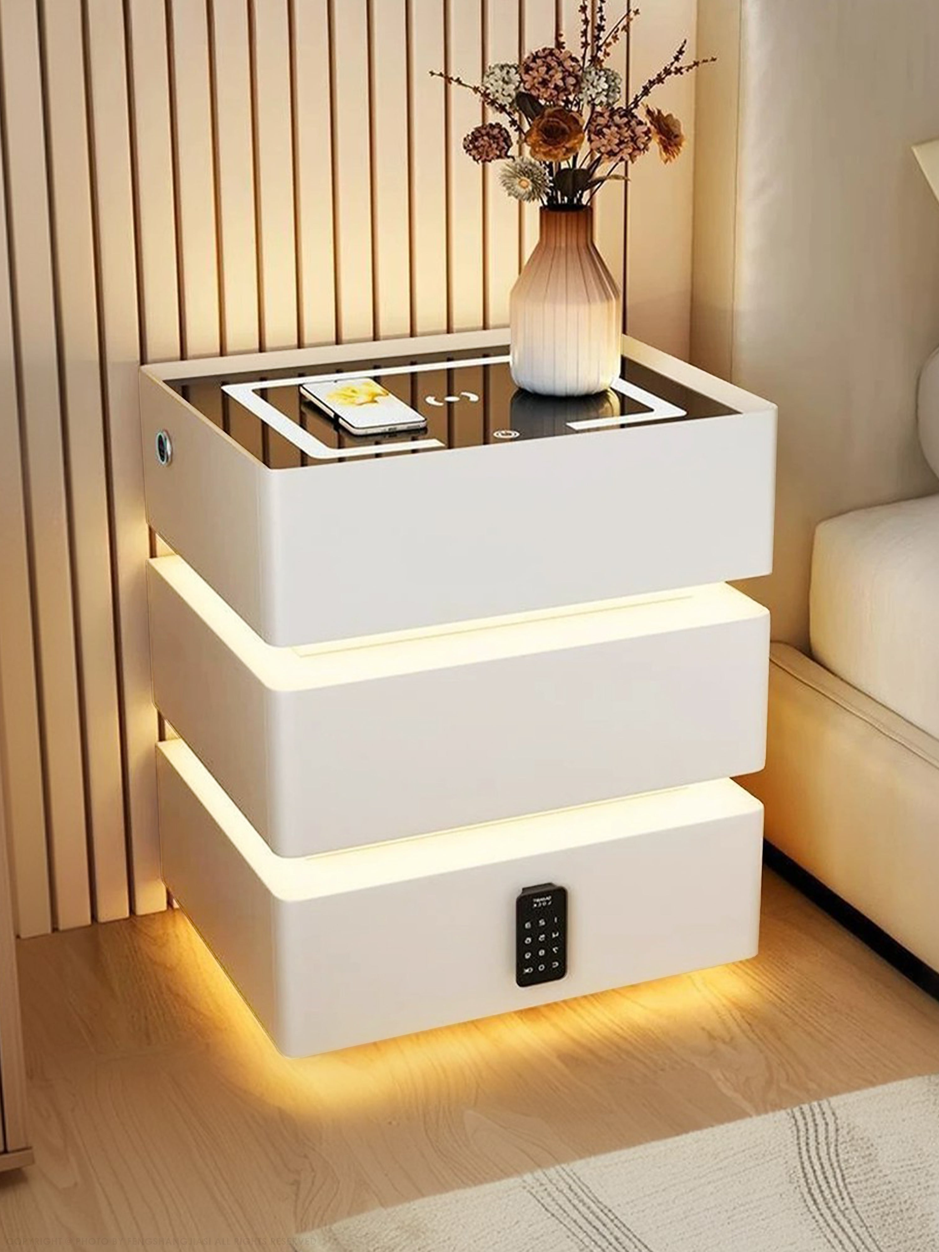 Cairo Smart LED Bedside Cabinet