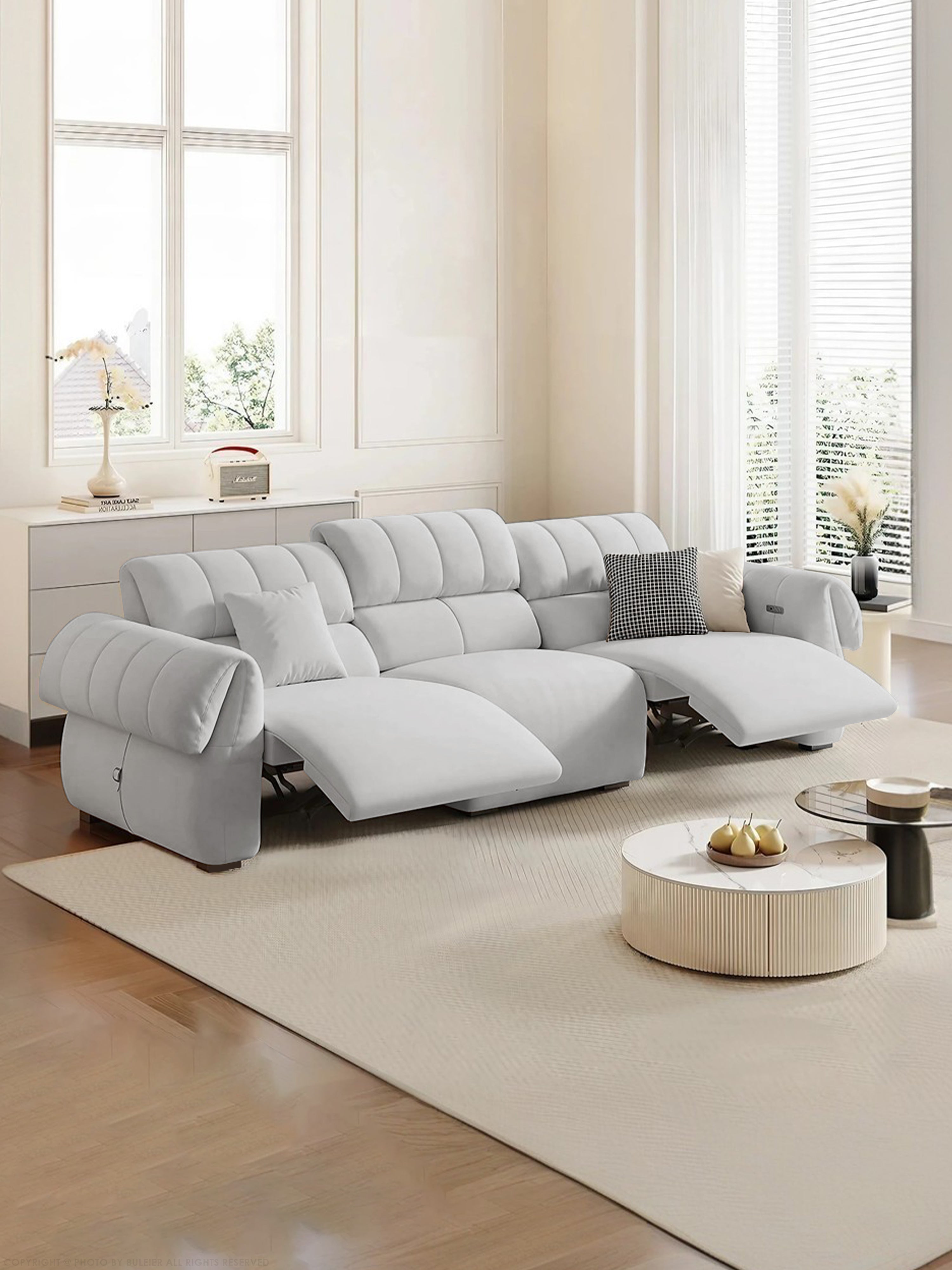 Camila Electric Recliner Fabric Sofa