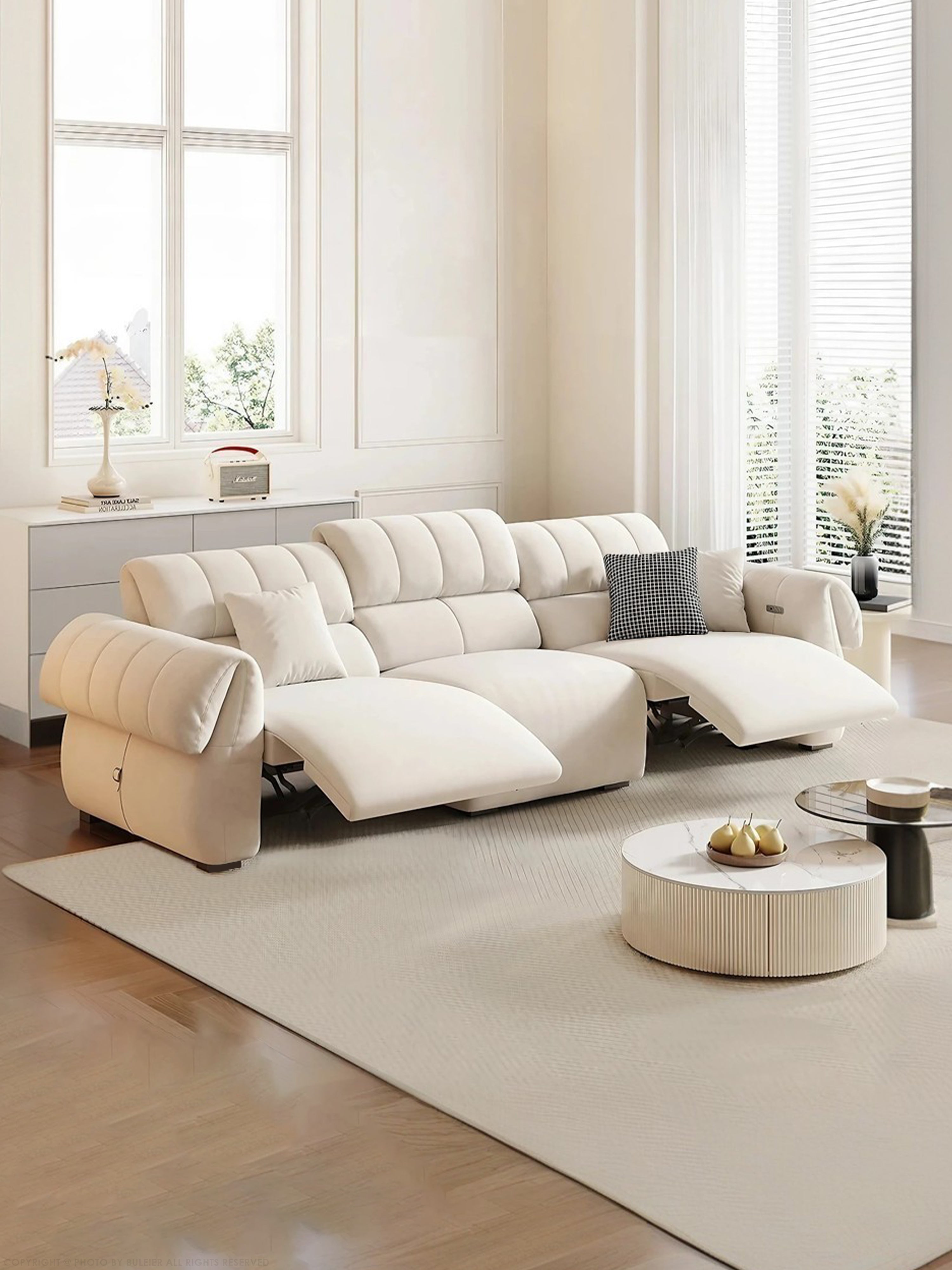 Camila Electric Recliner Fabric Sofa