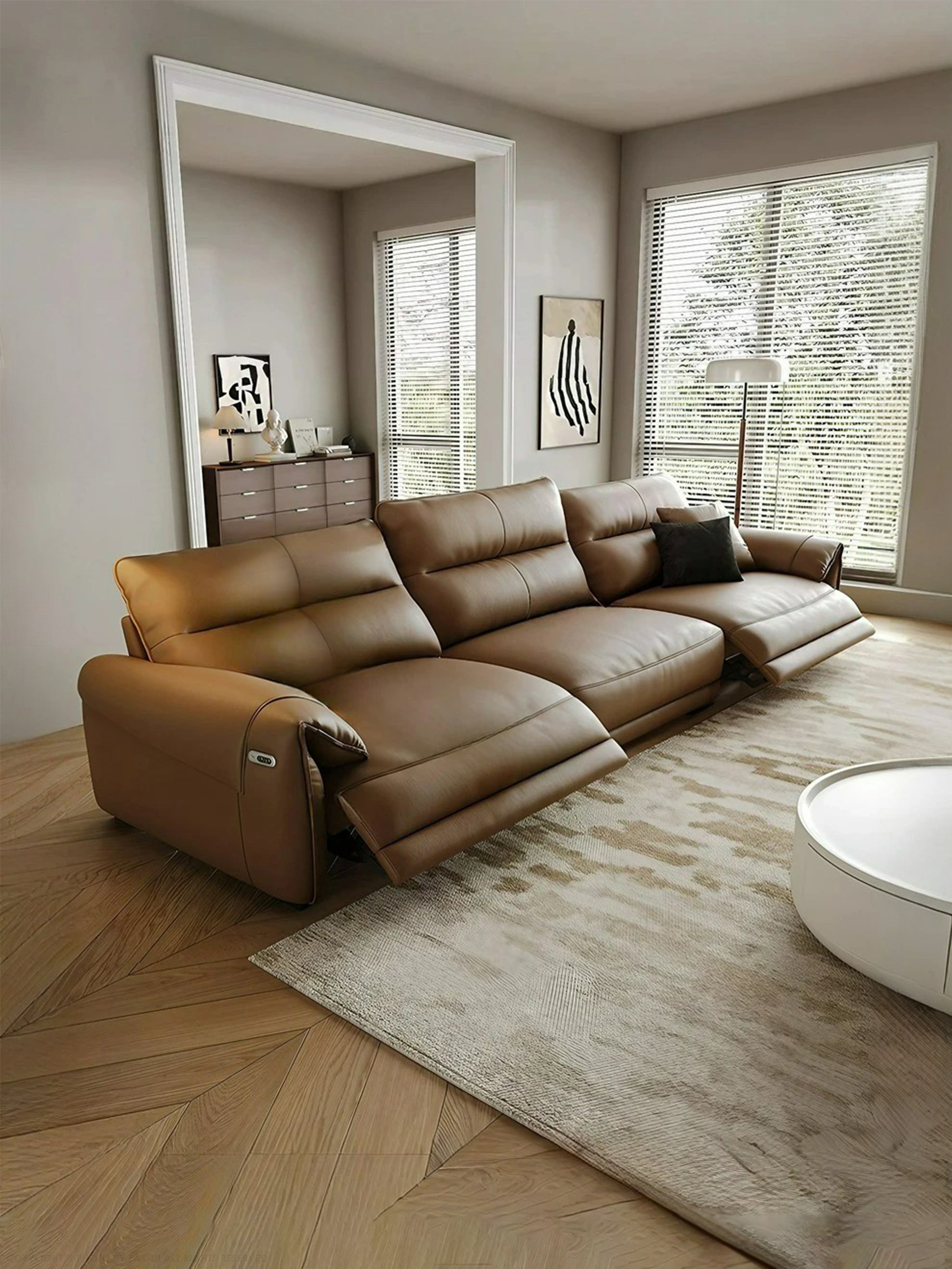 Jenny Electric Recliner Leather Sofa