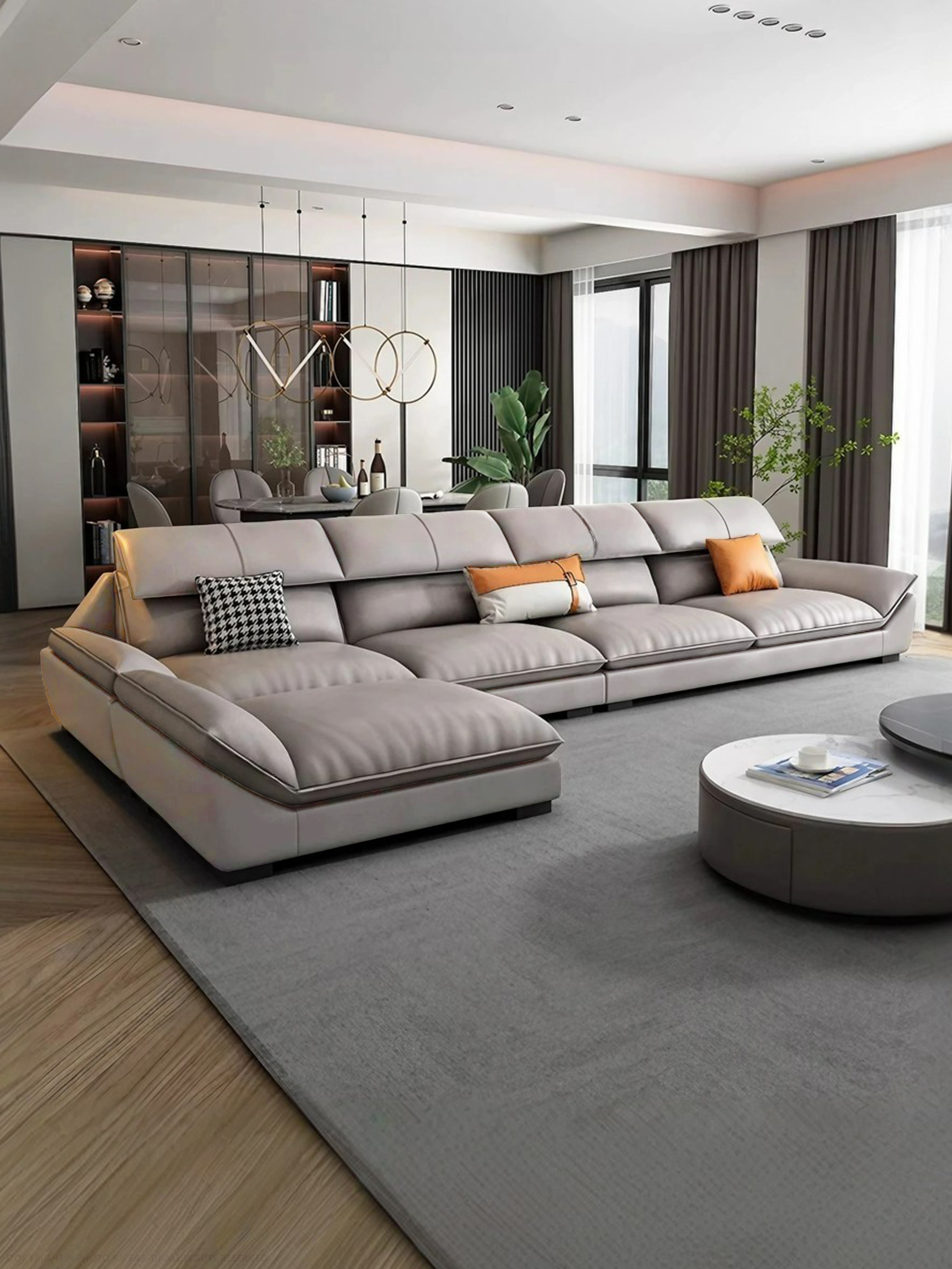 Min-ho Nordic Leather Sofa