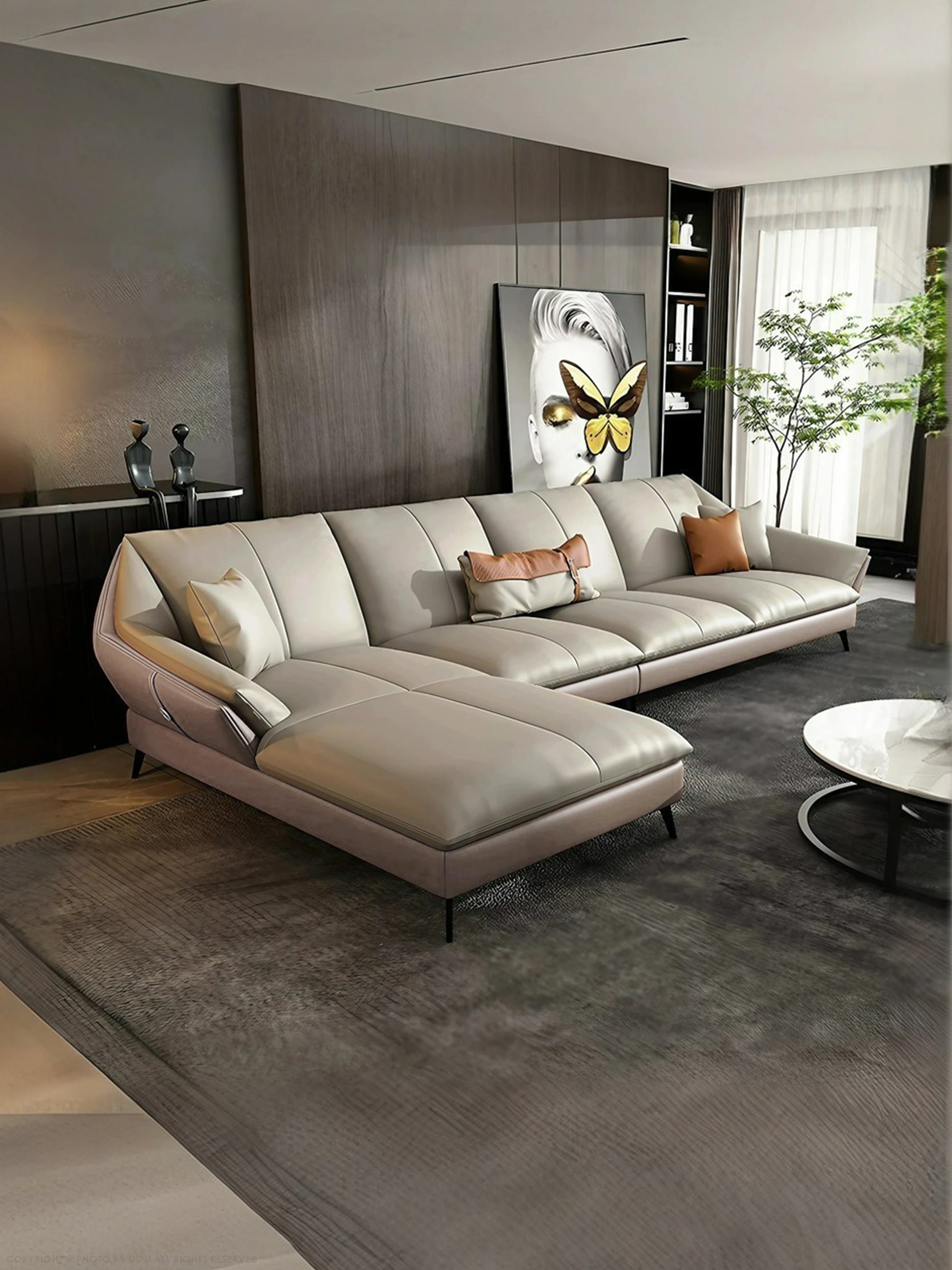 Nabi Nordic Leather Sofa
