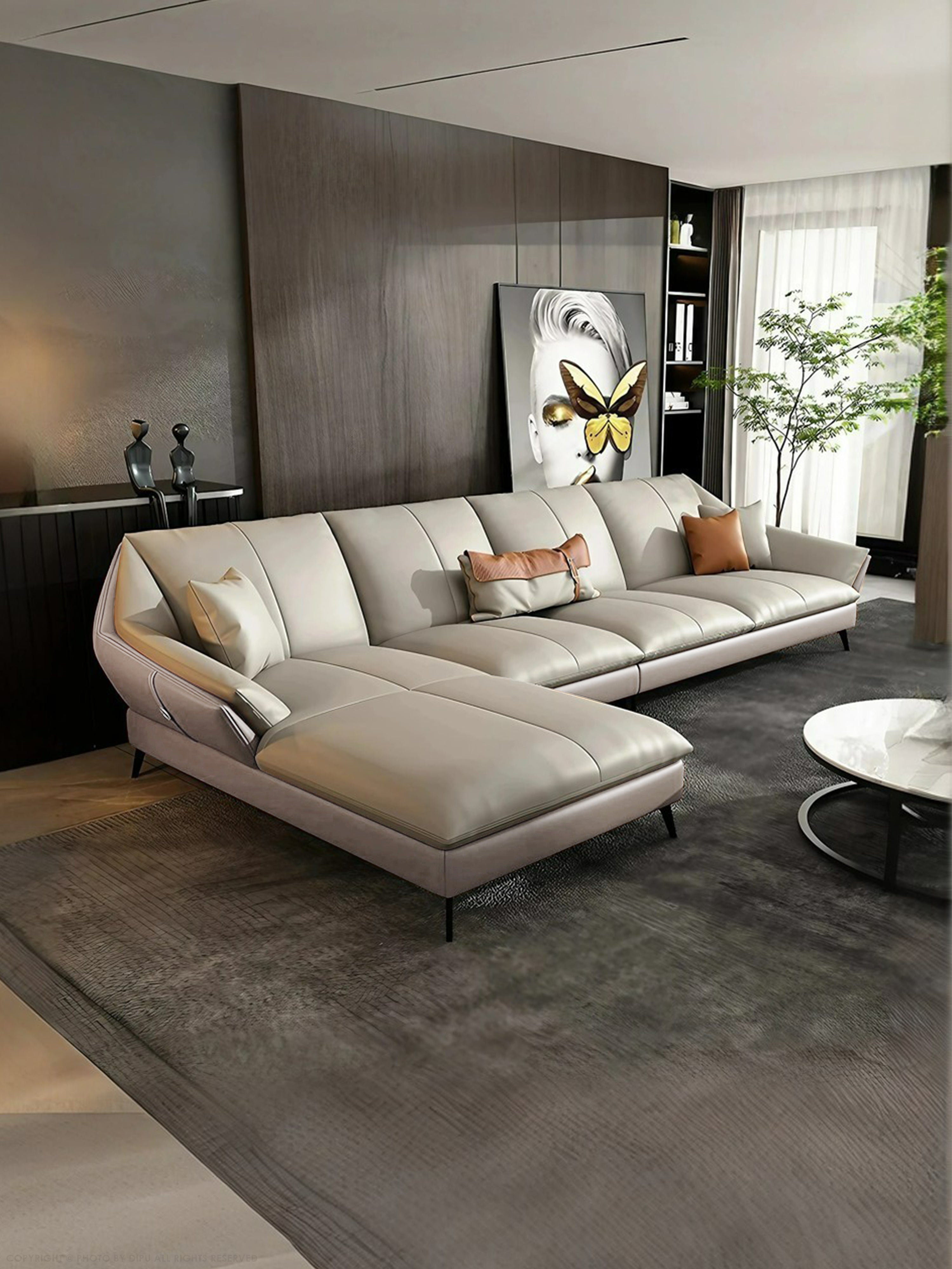 Nabi Nordic Leather Sofa