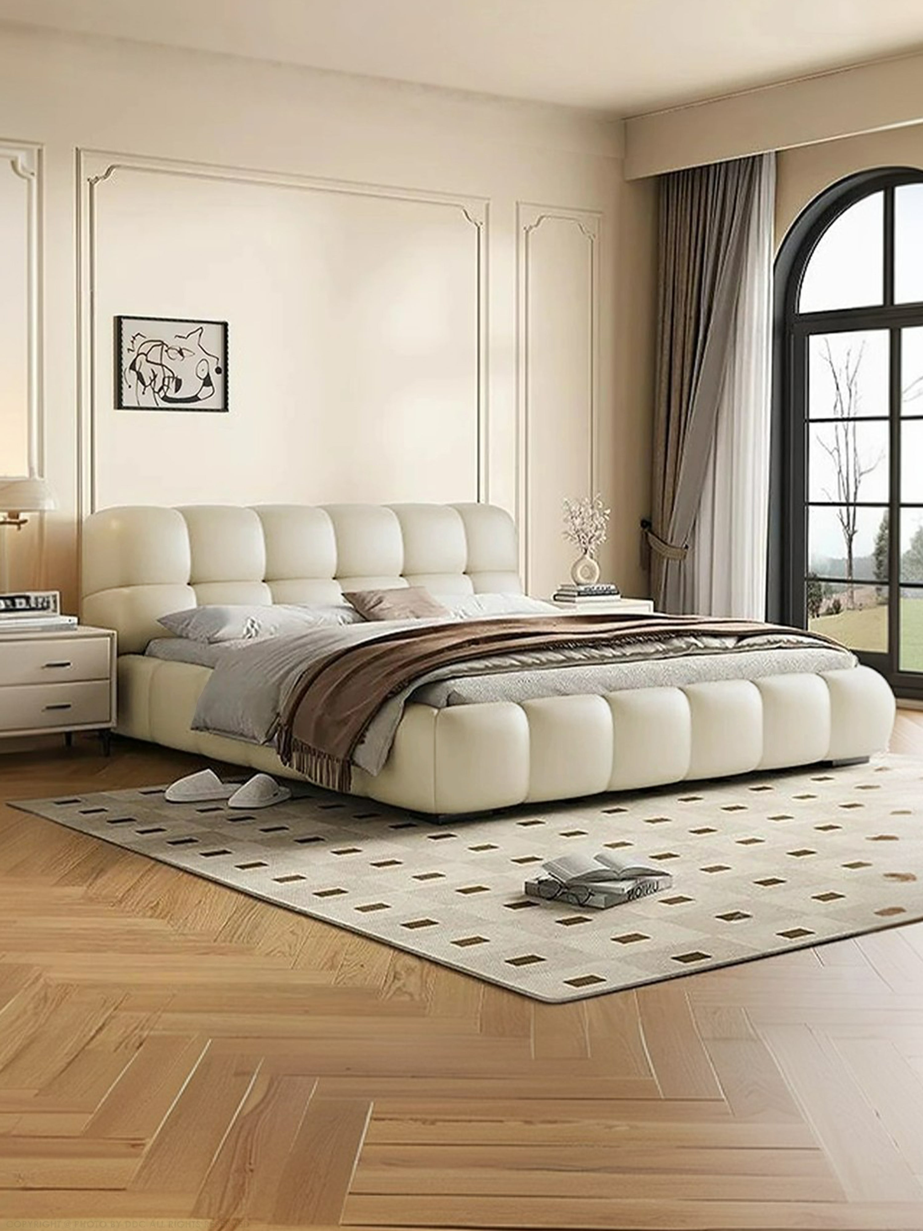 Paris Leather Bed