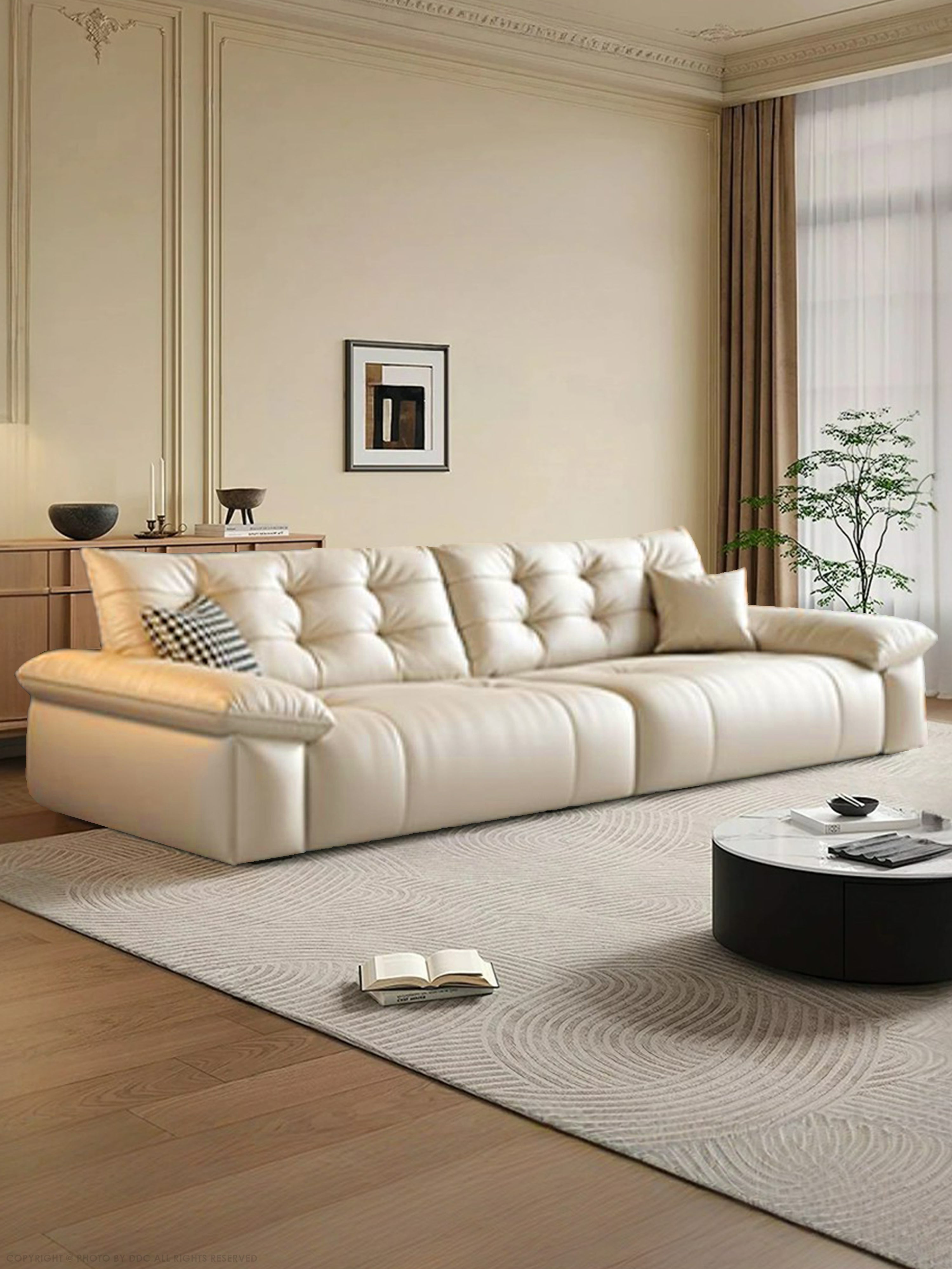 Swan Italian Leather Sofa