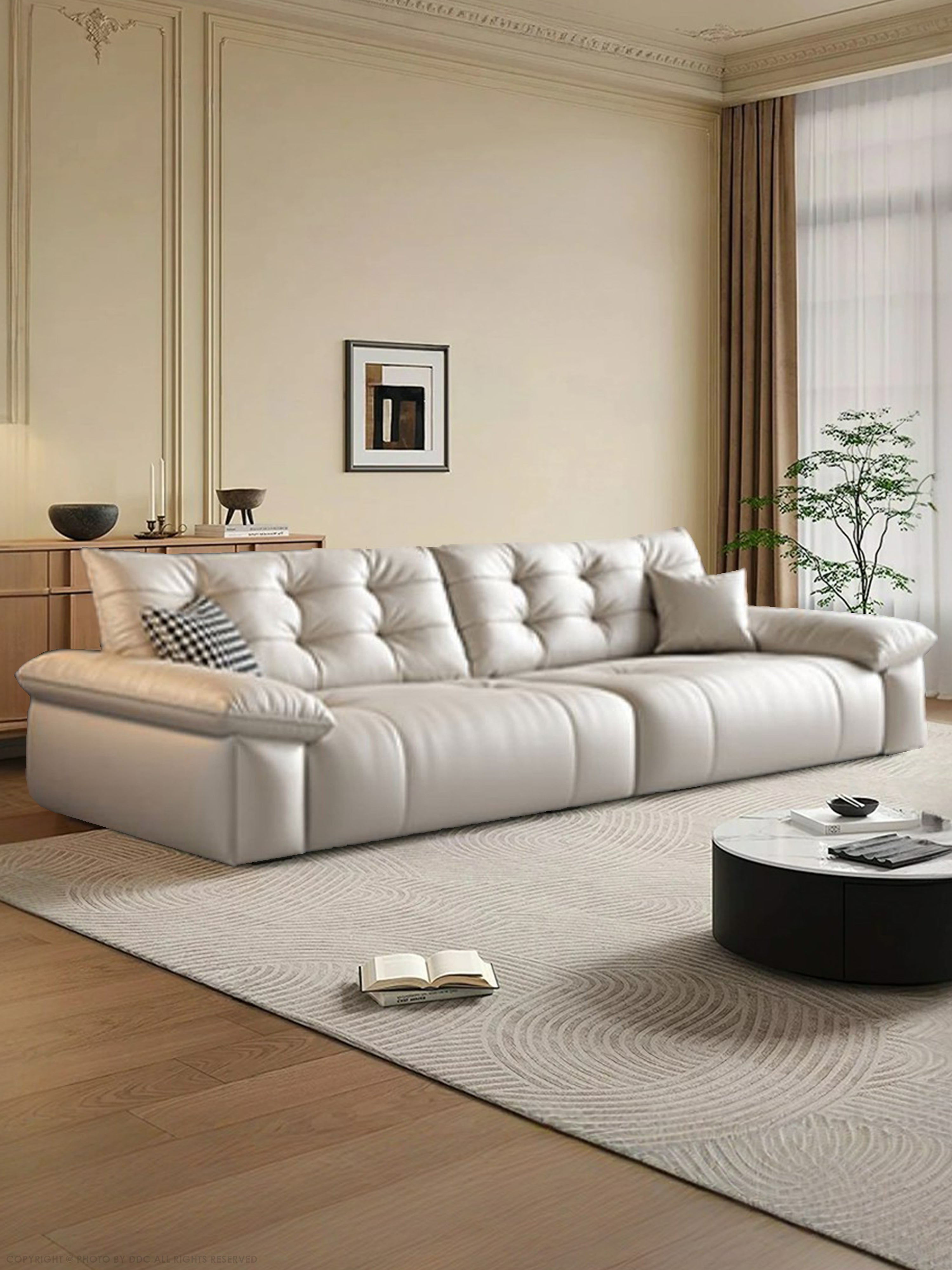 Swan Italian Leather Sofa