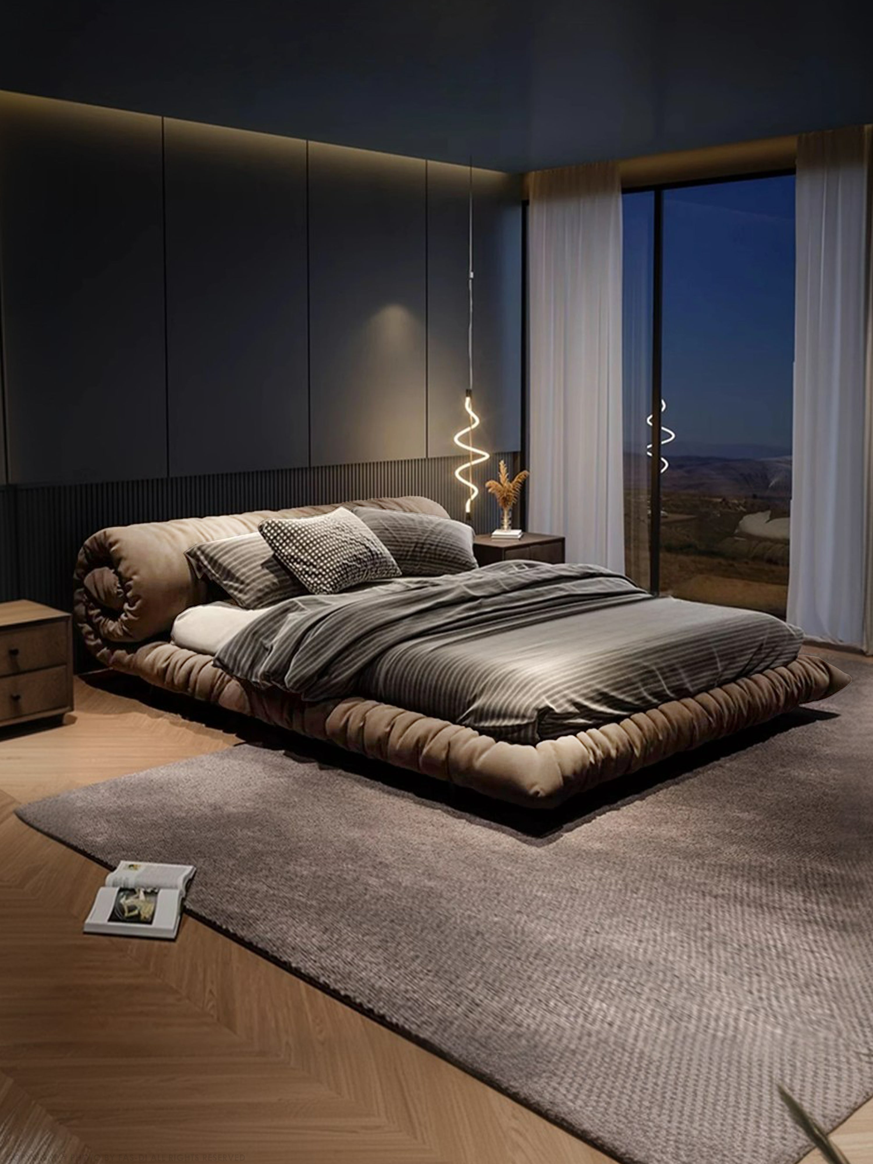 Taylor Suede Bed