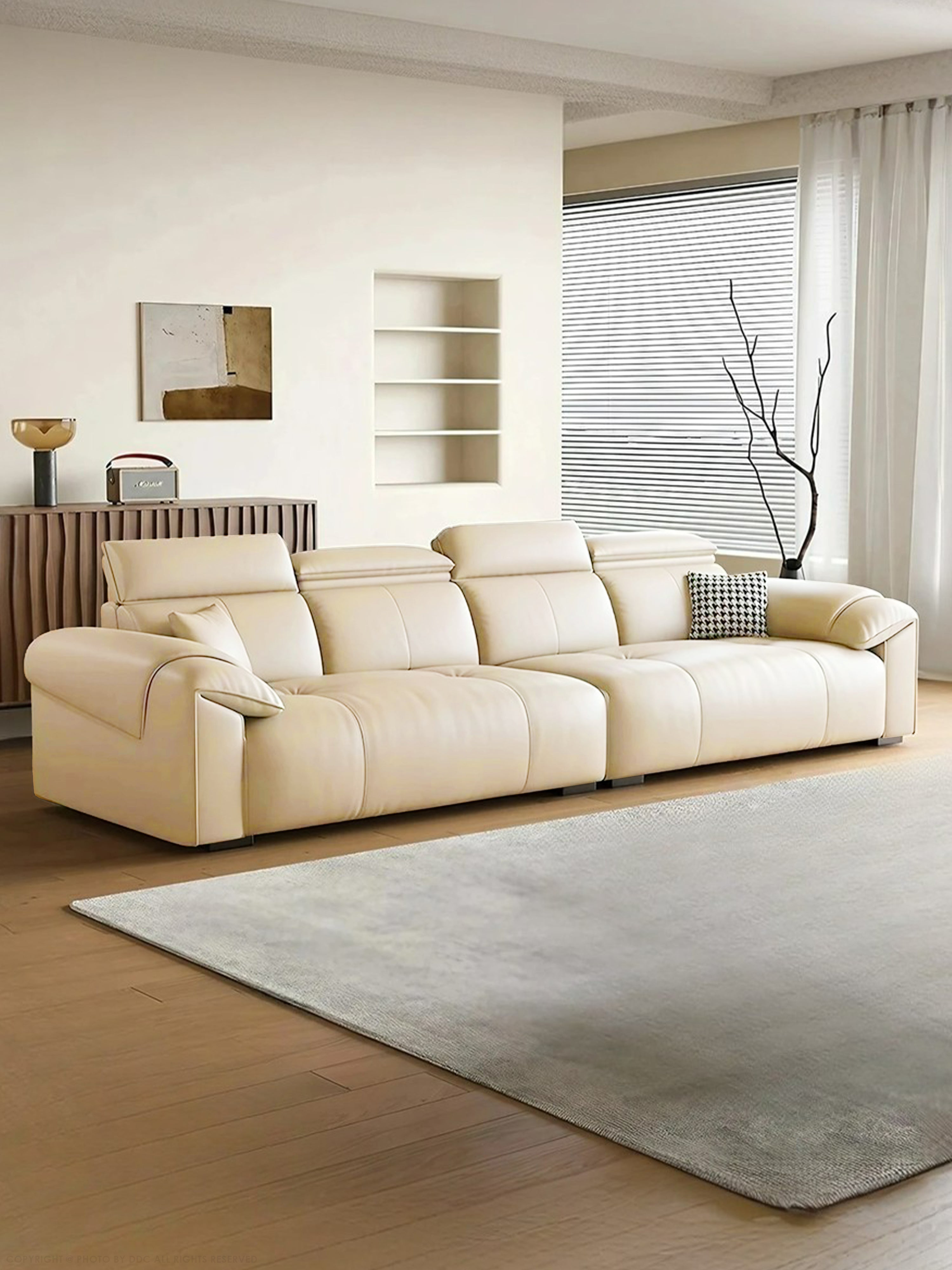 Tim Adjustable Headrest Sofa