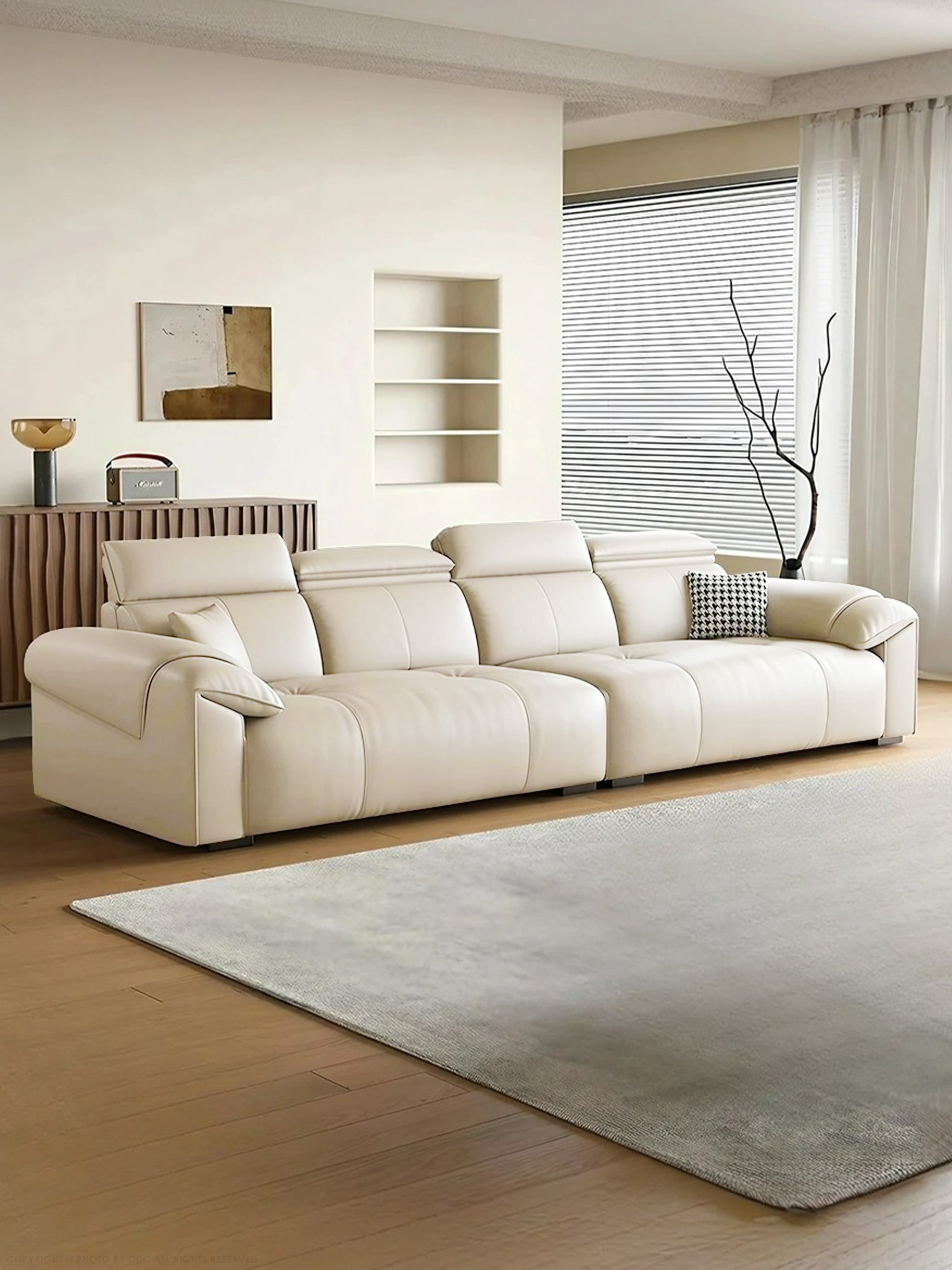 Tim Adjustable Headrest Sofa