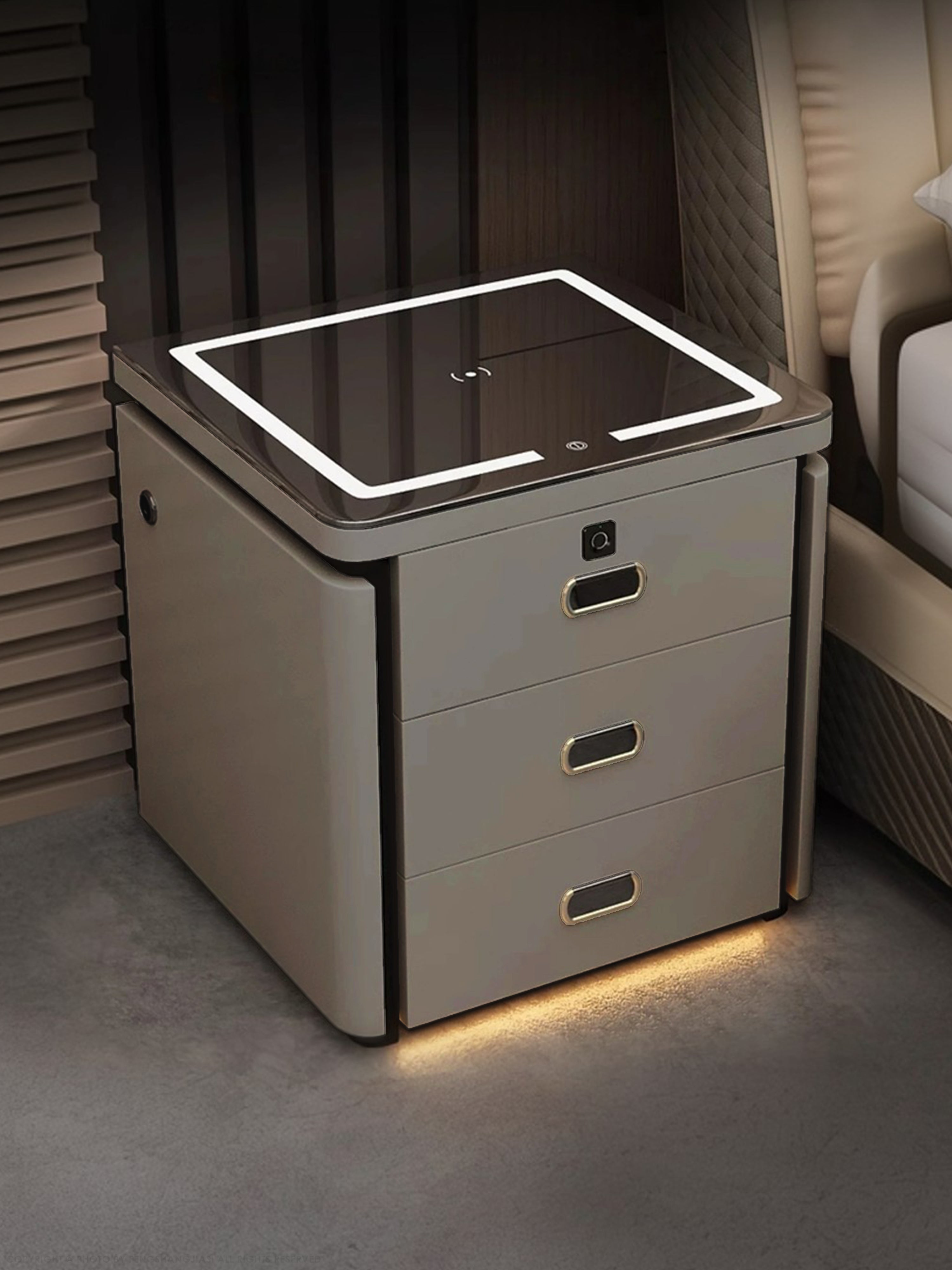 Vance Smart LED Bedside Cabinet