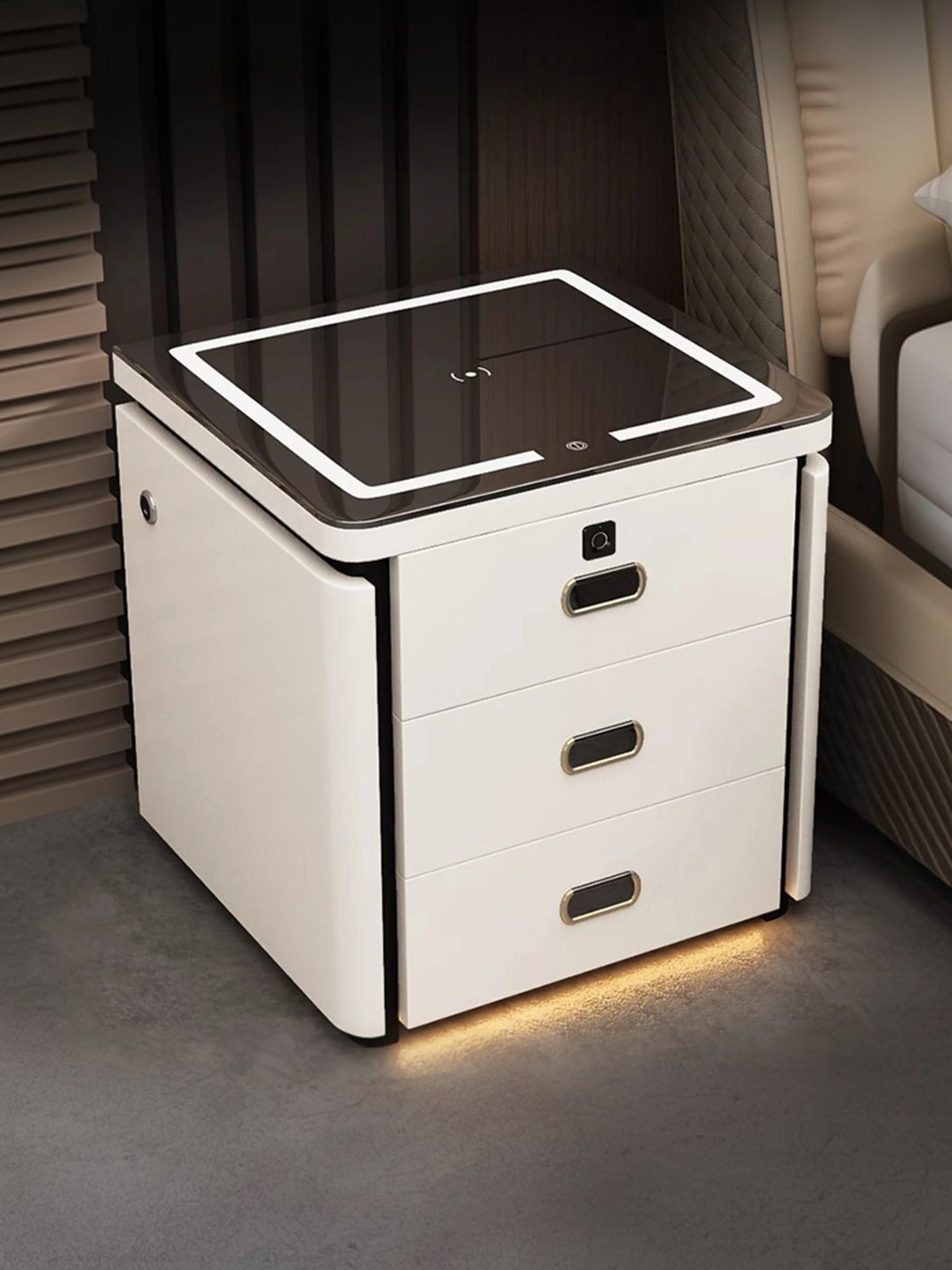 Vance Smart LED Bedside Cabinet