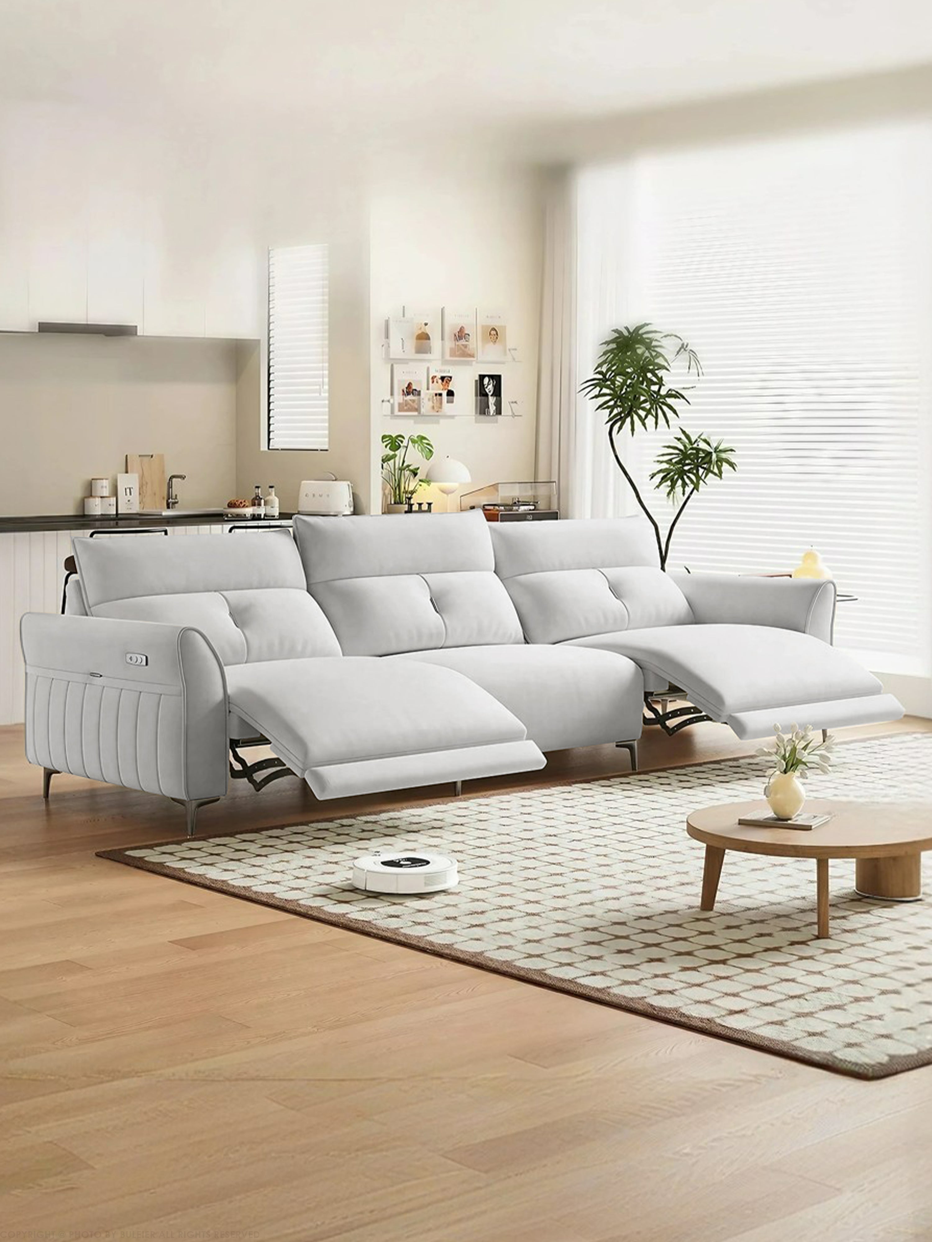 Yara Electric Recliner Fabric Sofa