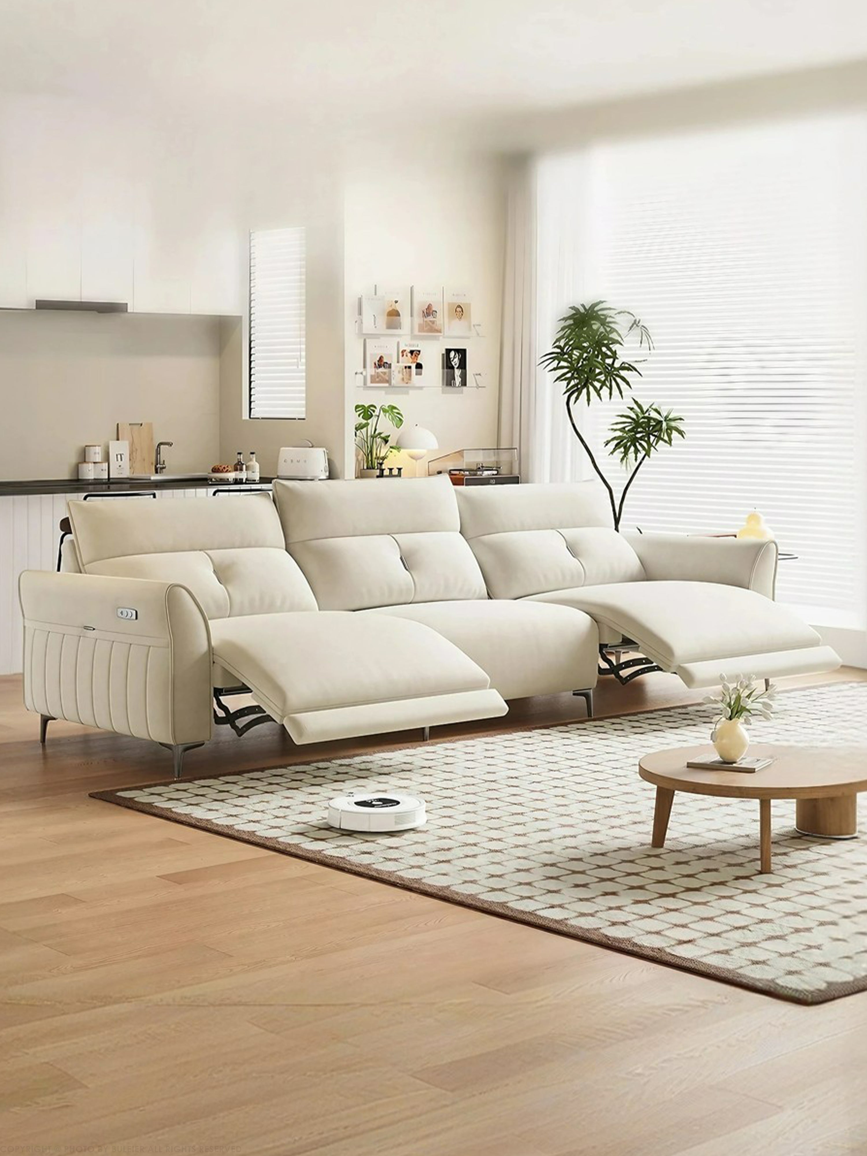 Yara Electric Recliner Fabric Sofa