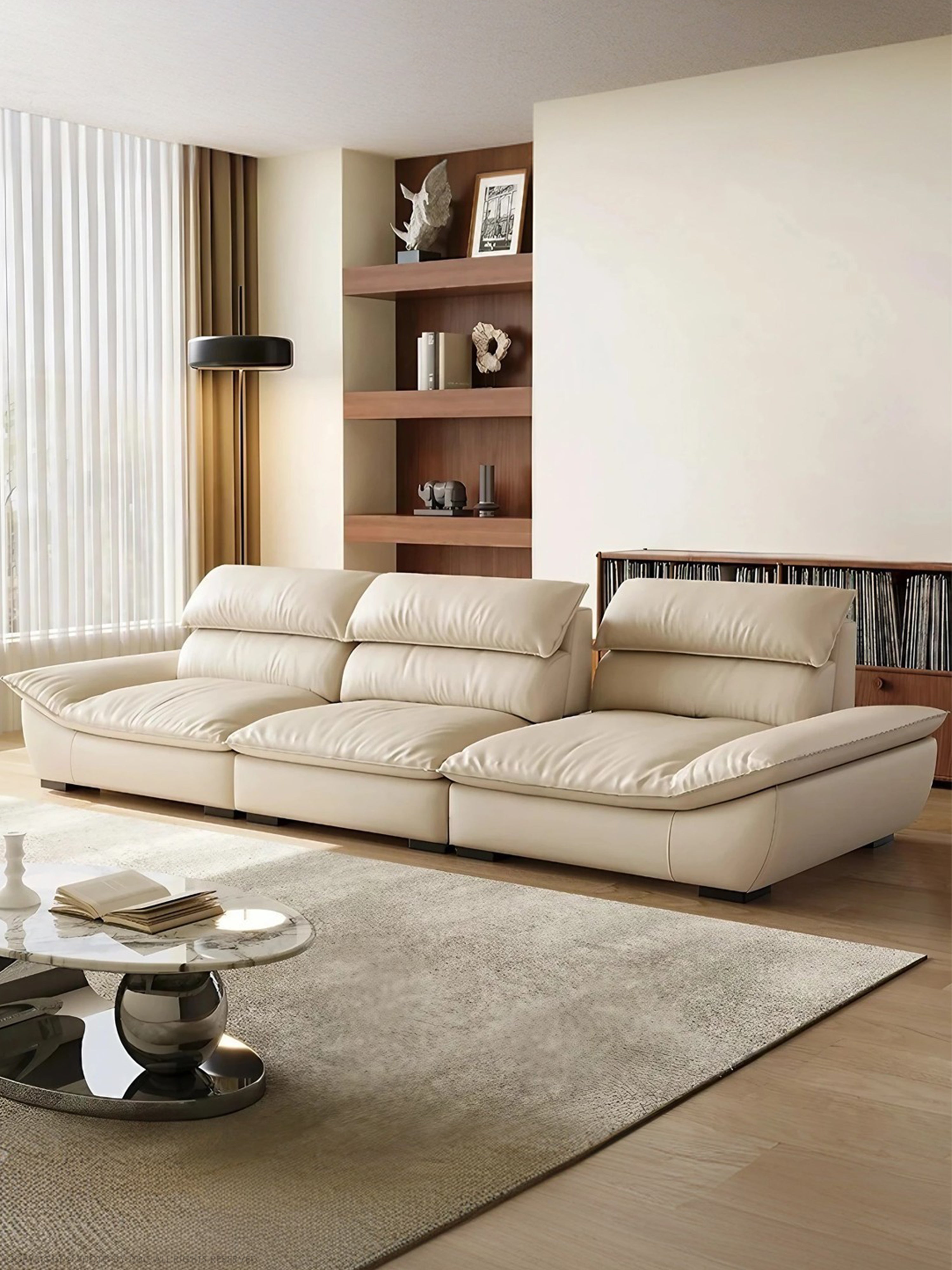 Yun Adjustable Sailboat Leather Sofa