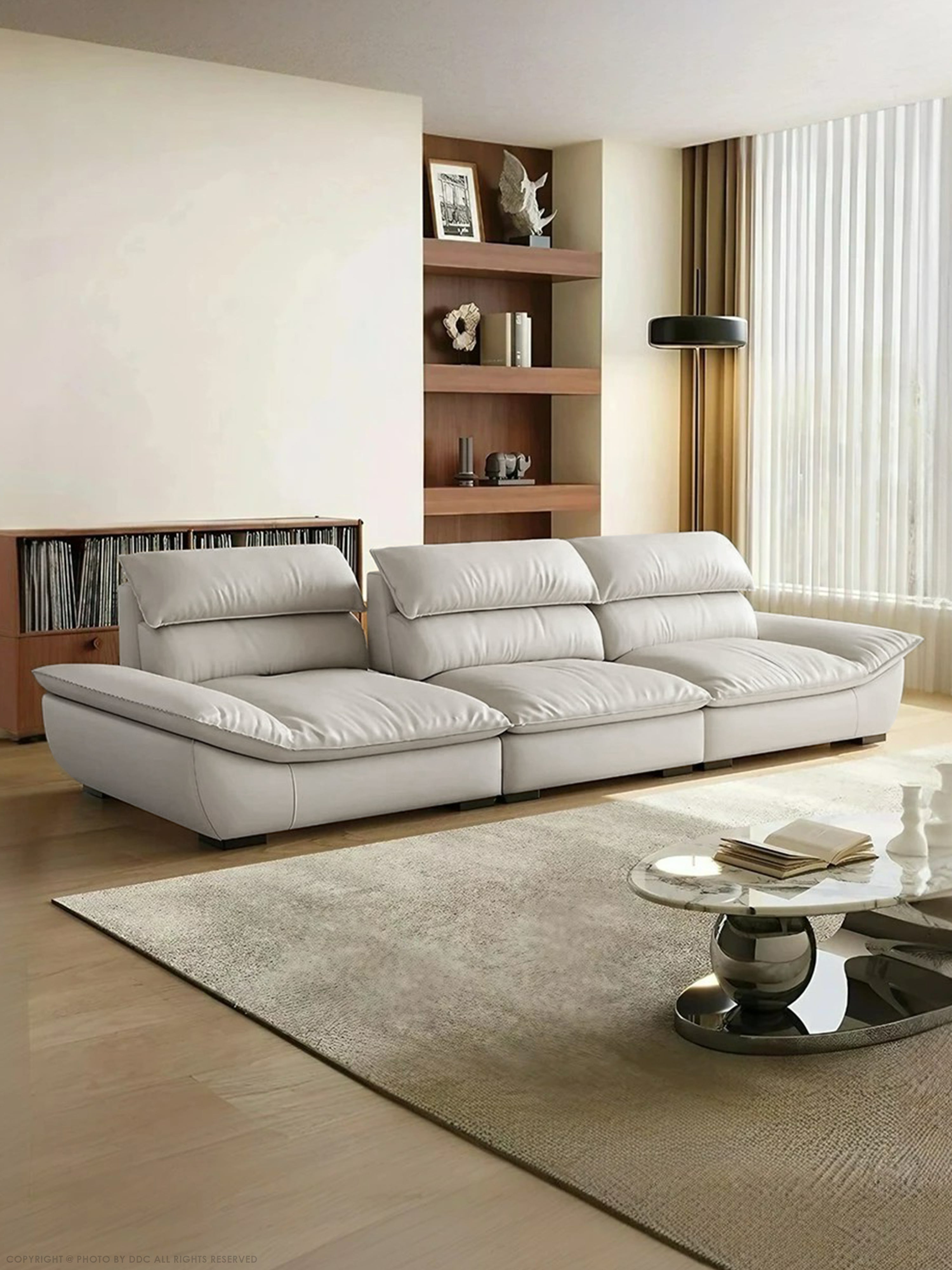 Yun Adjustable Sailboat Leather Sofa
